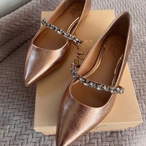 Jewel Badgley Mischka- Dylan Rose Gold Flat